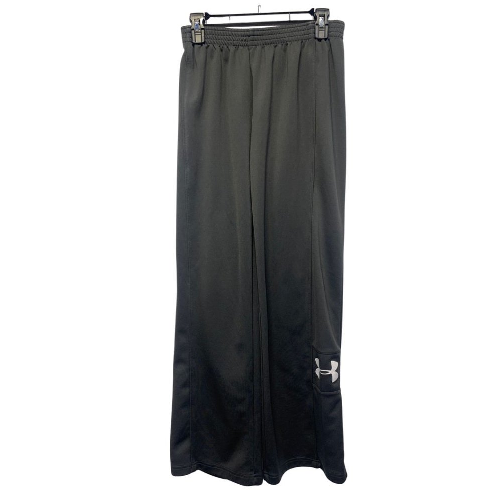Under Armour Gray Warmup Jogging Basketball Pants Loose Fit with Zip Ankles Men'